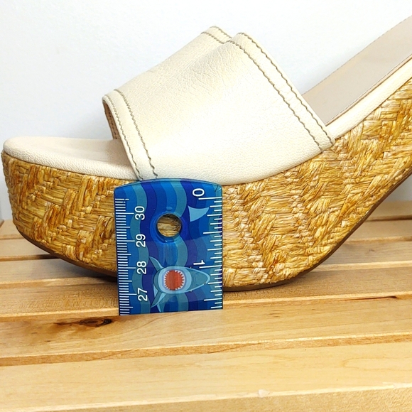 Prada🍦Wedge Sandals, cream/tan color, Size 41, 10.5/11 M Women's, 🆕 - Picture 7 of 11